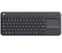 Logitech K400 Plus Wireless Touch Klawiatura, Wireless, Klawiatura layout QWERTY, USB port, Black, Dutch, 380 g Logitech K400 Plus Wireless Touch Klawiatura, Wireless, Klawiatura layout QWERTY, USB port, Black, Dutch, 380 g