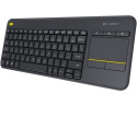 Logitech K400 Plus Wireless Touch Klawiatura, Wireless, Klawiatura layout QWERTY, USB port, Black, Dutch, 380 g Logitech K400 Plus Wireless Touch Klawiatura, Wireless, Klawiatura layout QWERTY, USB port, Black, Dutch, 380 g
