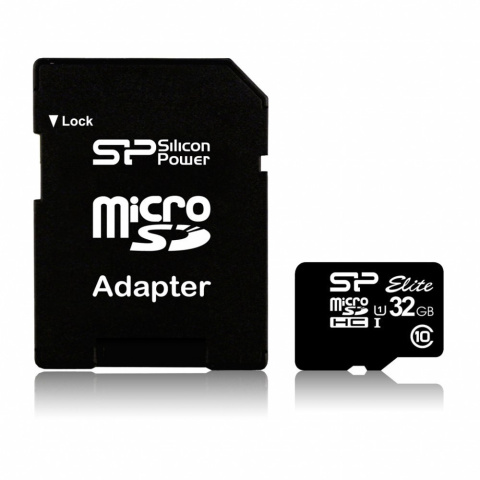 Silicon Power Elite UHS-I 32 GB, MicroSDHC, Flash memory class 10, SD adapter Silicon Power Elite UHS-I 32 GB, MicroSDHC, Flash memory class 10, SD adapter