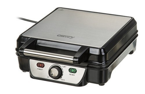 Waffle maker Camry CR 3025 Black/Stainless steel, 1150 W, Belgium, Number of waffles 4 Waffle maker Camry CR 3025 Black/Stainless steel, 1150 W, Belgium, Number of waffles 4