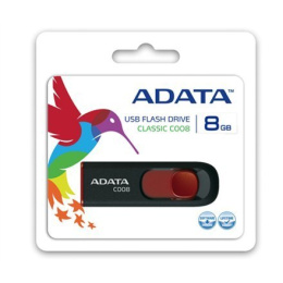 ADATA C008 8 GB, USB 2.0, Black/Red
