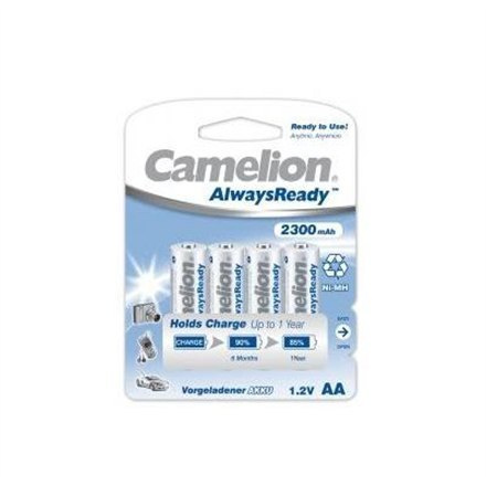 Akumulator Camelion AA/HR6, 2300 mAh, AlwaysReady Rechargeable Batteries Ni-MH, 4 pc(s) Akumulator Camelion AA/HR6, 2300 mAh, AlwaysReady Rechargeable Batteries Ni-MH, 4 pc(s)