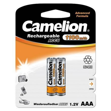 Akumulator Camelion AAA/HR03, 1100 mAh, Rechargeable Batteries Ni-MH, 2 pc(s) Akumulator Camelion AAA/HR03, 1100 mAh, Rechargeable Batteries Ni-MH, 2 pc(s)