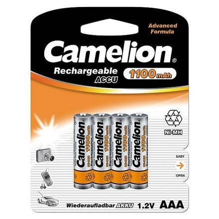 Camelion AAA/HR03, 1100 mAh, Rechargeable Batteries Ni-MH, 4 pc(s) Camelion AAA/HR03, 1100 mAh, Rechargeable Batteries Ni-MH, 4 pc(s)
