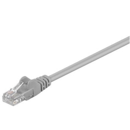 Goobay 68377 CAT 5e patch cable, U/UTP, grey, 5 m Goobay