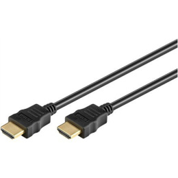 Goobay Standard HDMI cable, gold-plated HDMI cable, Black, 10 m
