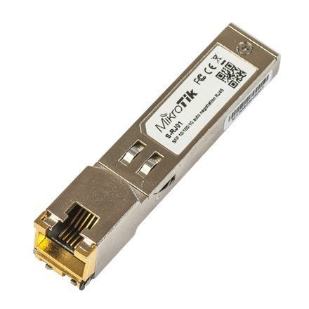 MikroTik 1.25G RJ45 SFP copper module S-RJ01 100 m MikroTik 1.25G RJ45 SFP copper module S-RJ01 100 m