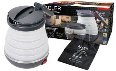Czajnik Elektryczny Adler Silicon travel foldable kettle AD 1279 Foldable, Silicon, White, 750 W, 0.6 L Czajnik Elektryczny Adler Silicon travel foldable kettle AD 1279 Foldable, Silicon, White, 750 W, 0.6 L