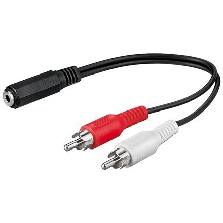 Przejściówka Goobay 50092 Audio cable adapter 3.5 mm do RCA Przejściówka Goobay 50092 Audio cable adapter 3.5 mm do RCA