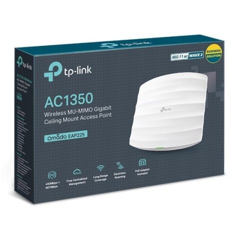 TP-LINK Access Point EAP225 802.11ac, 2.4GHz/5GHz, 450+867 Mbit/s, 10/100/1000 Mbit/s, Ethernet LAN (RJ-45) ports 1, MU-MiMO Yes TP-LINK Access Point EAP225 802.11ac, 2.4GHz/5GHz, 450+867 Mbit/s, 10/100/1000 Mbit/s, Ethernet LAN (RJ-45) ports 1, MU-MiMO Yes