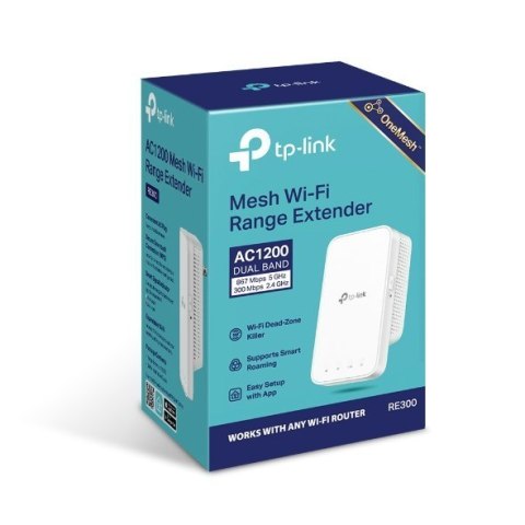 TP-LINK Mesh Extender RE300 802.11ac, 2.4GHz/5GHz, 300+867 Mbit/s, Antenna type 2xInternal TP-LINK Mesh Extender RE300 802.11ac, 2.4GHz/5GHz, 300+867 Mbit/s, Antenna type 2xInternal