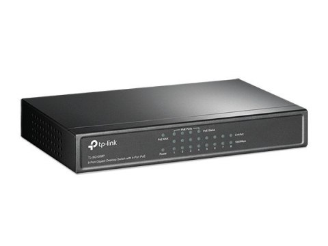 TP-LINK Switch TL-SG1008P Unmanaged, Desktop, 1 Gbps (RJ-45) ports quantity 8, PoE ports quantity 4, Power supply type External TP-LINK Switch TL-SG1008P Unmanaged, Desktop, 1 Gbps (RJ-45) ports quantity 8, PoE ports quantity 4, Power supply type External