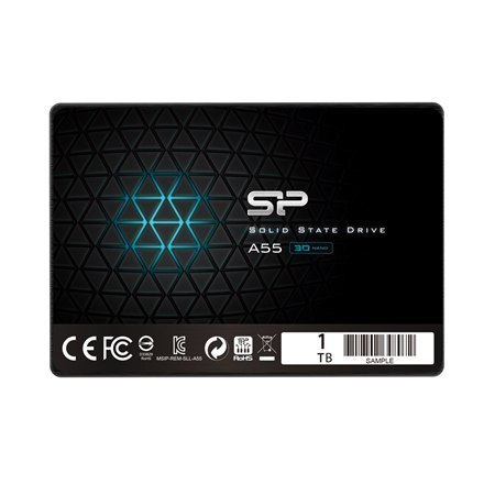 Silicon Power A55 1000 GB, SSD interface SATA, Write speed 530 MB/s, Read speed 560 MB/s Silicon Power A55 1000 GB, SSD interface SATA, Write speed 530 MB/s, Read speed 560 MB/s
