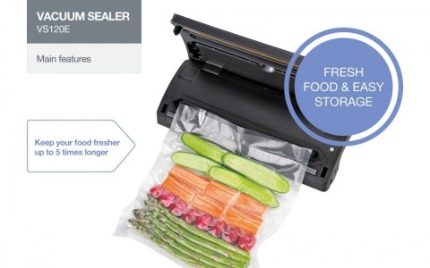 Gorenje Vacuum sealer VS120E Automatic, Grey, 120 W, Including 10 bags Gorenje Vacuum sealer VS120E Automatic, Grey, 120 W, Including 10 bags