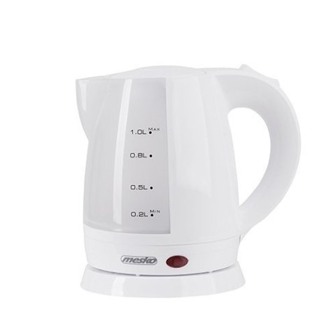 Czajnik Elektryczny Mesko Kettle MS 1276 Standard, Plastic, White, 1600 W, 360° rotational base, 1 L Czajnik Elektryczny Mesko Kettle MS 1276 Standard, Plastic, White, 1600 W, 360° rotational base, 1 L