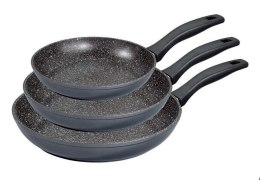 Stoneline Pan set of 3 6882 Frying Pan, 16/ 20/ 24 cm, Gas, elctric, ceramic, induction, Grey, Non-stick coating,