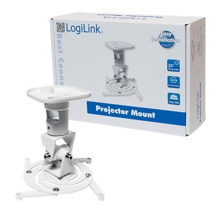 Logilink BP0003 Projector mount, ceiling, universal, 220 mm, white Logilink BP0003 Projector mount, ceiling, universal, 220 mm, white