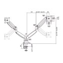 Logilink BP0043 Dual Monitor Desk mount, 13"-32",gas spring, aluminum Logilink BP0043 Dual Monitor Desk mount, 13"-32",gas spring, aluminum