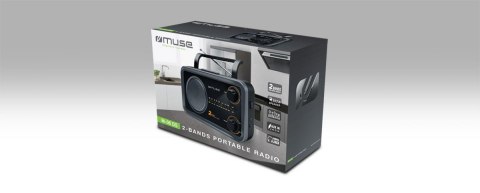 Muse 2-bands portable radio M-06DS Grey, AUX in Muse 2-bands portable radio M-06DS Grey, AUX in