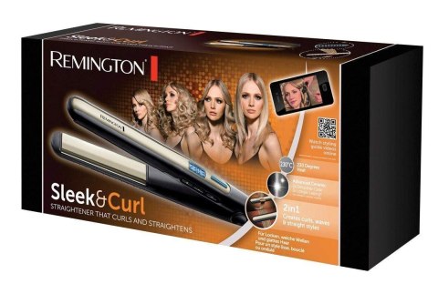 Remington Hair Straightener S6500 Sleek & Curl Ceramic heating system, Display Yes, Temperature (max) 230 °C, Black Remington Hair Straightener S6500 Sleek & Curl Ceramic heating system, Display Yes, Temperature (max) 230 °C, Black
