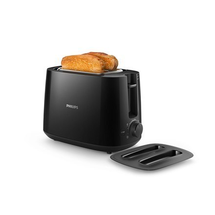 Toster Philips Daily collection toaster HD2582/90 Black, Plastic, 900 W, Number of slots 2, Number of power levels 8 Toster Philips Daily collection toaster HD2582/90 Black, Plastic, 900 W, Number of slots 2, Number of power levels 8