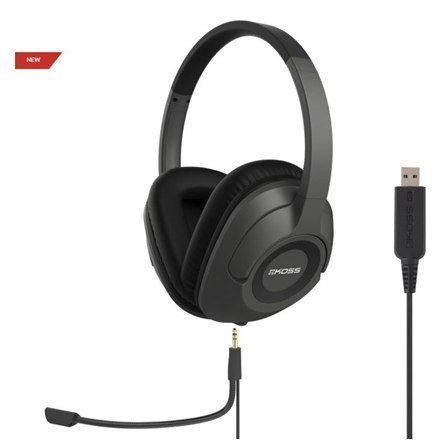 Koss Headphones SB42 USB Headband/On-Ear, USB, Microphone, Black/Grey, Koss Headphones SB42 USB Headband/On-Ear, USB, Microphone, Black/Grey,