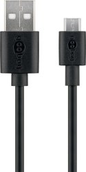 Goobay Micro USB charging and sync cable 46800 Black, USB 2.0 micro male (type B), USB 2.0 male (type A) Goobay Micro USB charging and sync cable 46800 Black, USB 2.0 micro male (type B), USB 2.0 male (type A)