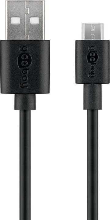 Goobay Micro USB charging and sync cable 46800 Black, USB 2.0 micro male (type B), USB 2.0 male (type A) Goobay Micro USB charging and sync cable 46800 Black, USB 2.0 micro male (type B), USB 2.0 male (type A)