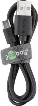 Goobay Micro USB charging and sync cable 46800 Black, USB 2.0 micro male (type B), USB 2.0 male (type A) Goobay Micro USB charging and sync cable 46800 Black, USB 2.0 micro male (type B), USB 2.0 male (type A)