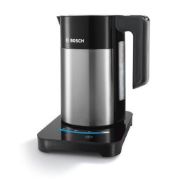 Czajnik Elektryczny Bosch Kettle TWK7203 With electronic control, Stainless steel, Stainless steel/ black, 2200 W, 360° rotation