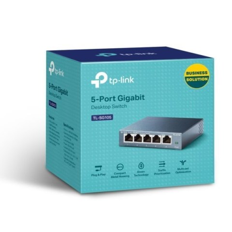 TP-LINK Switch TL-SG105 Unmanaged, Desktop, 1 Gbps (RJ-45) ports quantity 5, Power supply type External TP-LINK Switch TL-SG105 Unmanaged, Desktop, 1 Gbps (RJ-45) ports quantity 5, Power supply type External
