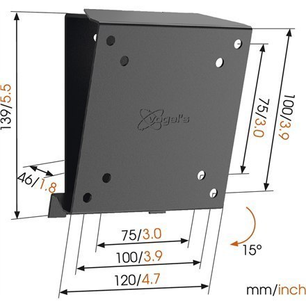 Vogels Wall mount, MA1010-A1, Tilt, 17-26 ", Maximum weight (capacity) 30 kg, VESA 75x75, 100x100 mm, Black Vogels Wall mount, MA1010-A1, Tilt, 17-26 ", Maximum weight (capacity) 30 kg, VESA 75x75, 100x100 mm, Black