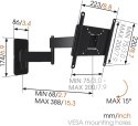 Vogels Wall mount, MA2040-A1, Full motion, 19-40 ", Maximum weight (capacity) 15 kg VESA 75x75 100x100 100x200 200x100 200x200mm Vogels Wall mount, MA2040-A1, Full motion, 19-40 ", Maximum weight (capacity) 15 kg VESA 75x75 100x100 100x200 200x100 200x200mm