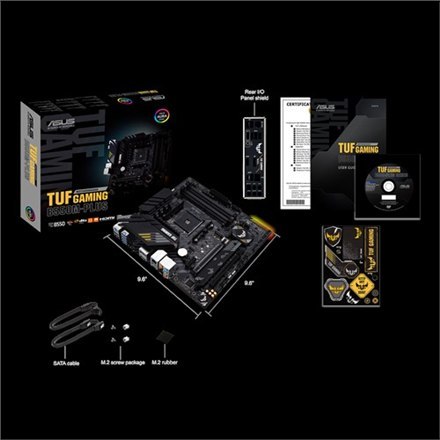 Asus TUF Gaming B550M-Plus Memory slots 4, Processor family AMD, Micro ATX, DDR4, Processor socket AM4, Chipset AMD B Asus TUF Gaming B550M-Plus Memory slots 4, Processor family AMD, Micro ATX, DDR4, Processor socket AM4, Chipset AMD B
