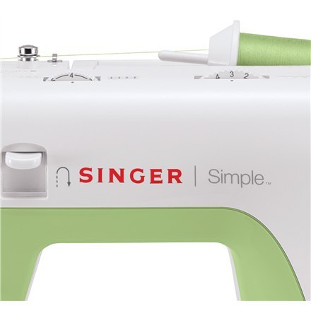Singer Sewing Machine Simple 3229 Number of stitches 31, Number of buttonholes 1, White/Green Singer Sewing Machine Simple 3229 Number of stitches 31, Number of buttonholes 1, White/Green