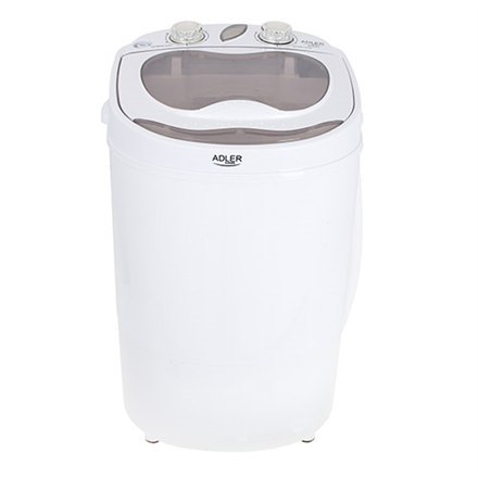 Adler Mini washing machine AD 8055 Top loading, Washing capacity 3 kg, Depth 37 cm, Width 36 cm, White Adler Mini washing machine AD 8055 Top loading, Washing capacity 3 kg, Depth 37 cm, Width 36 cm, White