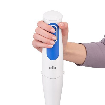 Braun MultiQuick 3 Hand Blender, 700 W, Material jar(s) Plastic, 0.6 L, Number of speeds 2, Shaft material Plastic, White/Blue Braun MultiQuick 3 Hand Blender, 700 W, Material jar(s) Plastic, 0.6 L, Number of speeds 2, Shaft material Plastic, White/Blue