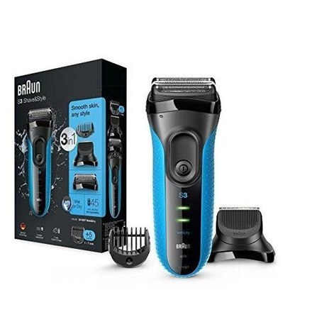 Braun Shaver with trimmer Series 3 Shave&Style 3010BT Cordless, Charging time 1 h, Operating time 45 min, Wet use, NiMH, Number Braun Shaver with trimmer Series 3 Shave&Style 3010BT Cordless, Charging time 1 h, Operating time 45 min, Wet use, NiMH, Number