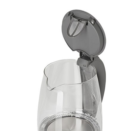 Adler Kettle AD 1286 Standard, 2200 W, 2 L, Plastic/ glass, Grey/ transparent, 360° rotational base Adler Kettle AD 1286 Standard, 2200 W, 2 L, Plastic/ glass, Grey/ transparent, 360° rotational base