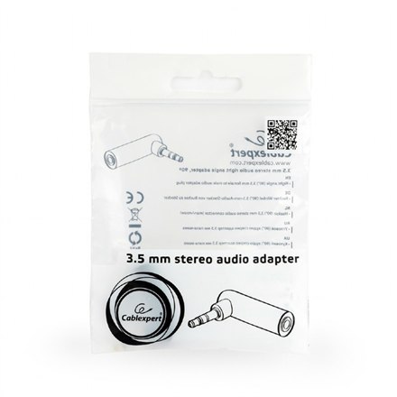 Cablexpert 3.5 mm Stereo Audio Right Angle Adapter A-3.5M-3.5FL Cablexpert 3.5 mm Stereo Audio Right Angle Adapter A-3.5M-3.5FL