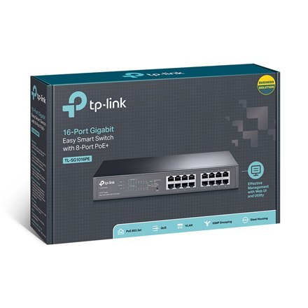 TP-LINK Switch TL-SG1016PE Web Managed, Rack Mountable, 1 Gbps (RJ-45) ports quantity 16, PoE+ ports quantity 8 TP-LINK Switch TL-SG1016PE Web Managed, Rack Mountable, 1 Gbps (RJ-45) ports quantity 16, PoE+ ports quantity 8