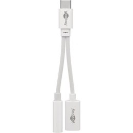 Goobay 39944 Audio adapter cable with additional charging connection (for Huawei), white