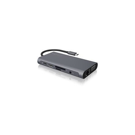 Icy Box IB-DK4040-CPD USB Type-C™ DockingStation with two video interfaces Icy Box IB-DK4040-CPD USB Type-C™ DockingStation with two video interfaces