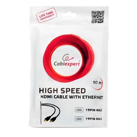 Cablexpert HDMI High speed male-male cable, 10 m, bulk package Cablexpert Cablexpert HDMI High speed male-male cable, 10 m, bulk package Cablexpert