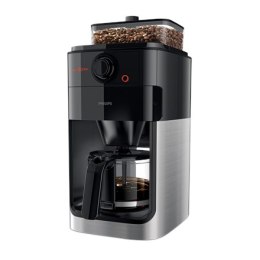 Philips Coffee maker Grind & Brew HD7767/00 Drip, 1000 W, Black/Metal