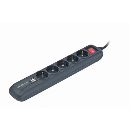 EnerGenie SPG5-U2-5 Power strip with USB charger, 5 sockets, USB 2A, 1.5 m EnerGenie SPG5-U2-5 Power strip with USB charger, 5 sockets, USB 2A, 1.5 m