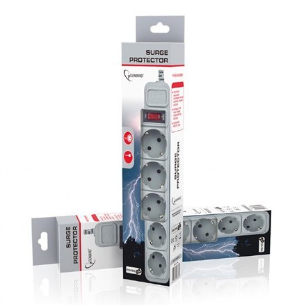 Power Cube SPG3-B-6C surge protector, 5 sockets, 6ft Gembird Power Cube SPG3-B-6C surge protector, 5 sockets, 6ft Gembird