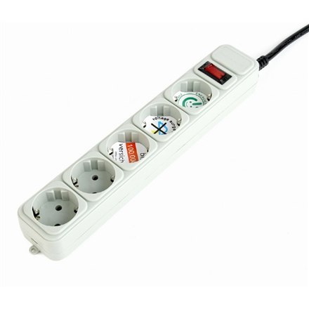 Power Cube SPG3-B-6C surge protector, 5 sockets, 6ft Gembird Power Cube SPG3-B-6C surge protector, 5 sockets, 6ft Gembird
