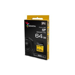 ADATA Premier ONE UHS-II U3 64 GB, SDXC, Flash memory class 10