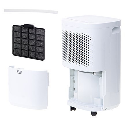 Adler Air Dehumidifier AD 7917 Free standing, Fan, Number of speeds 1, Suitable for rooms up to 60 m³, White, 200 W Adler Air Dehumidifier AD 7917 Free standing, Fan, Number of speeds 1, Suitable for rooms up to 60 m³, White, 200 W